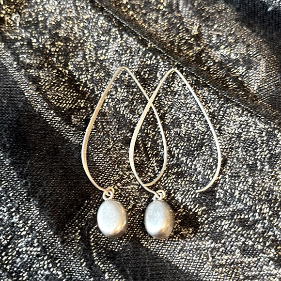 Silpada Vintage Sterling Silver larger sz drop silver bead threader earr… - Picture 3 of 10